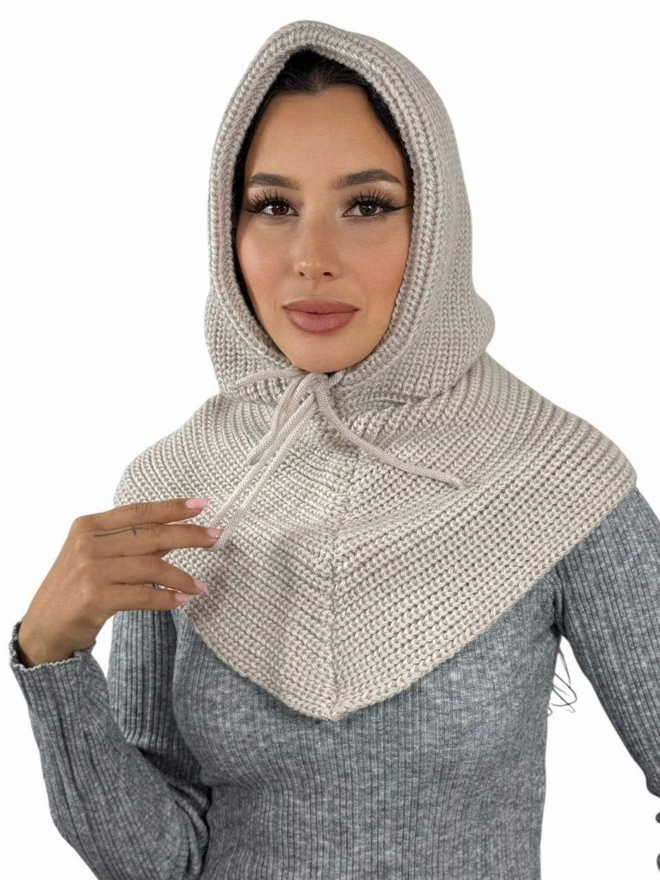 капор капюшон,капор женский,капор женский капюшон,вязаный капор,женский вязаный капор