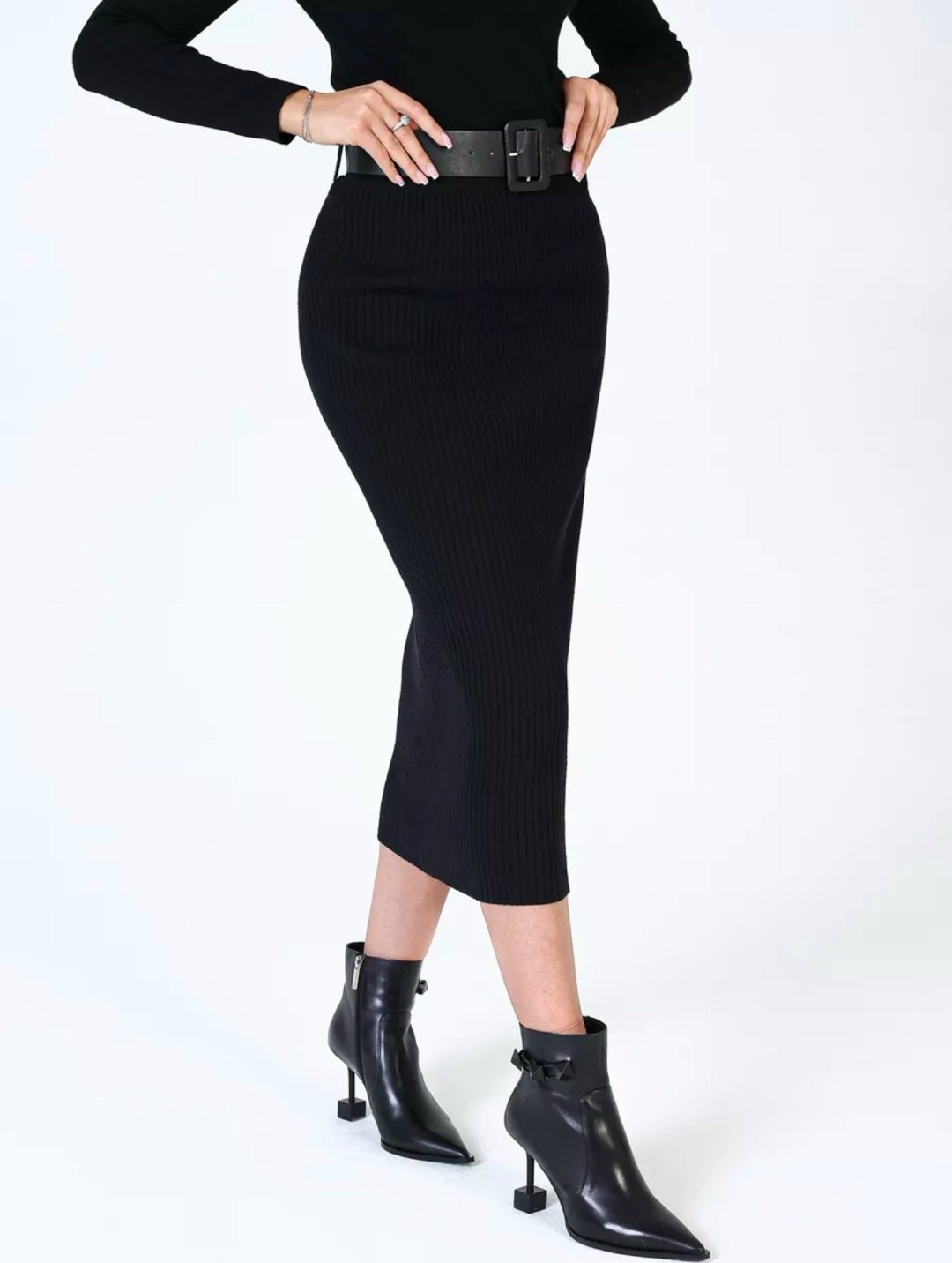 юбка трикотажная черная,юбка миди черная,трикотажная юбка,трикотажная юбка карандаш,трикотажная юбка миди