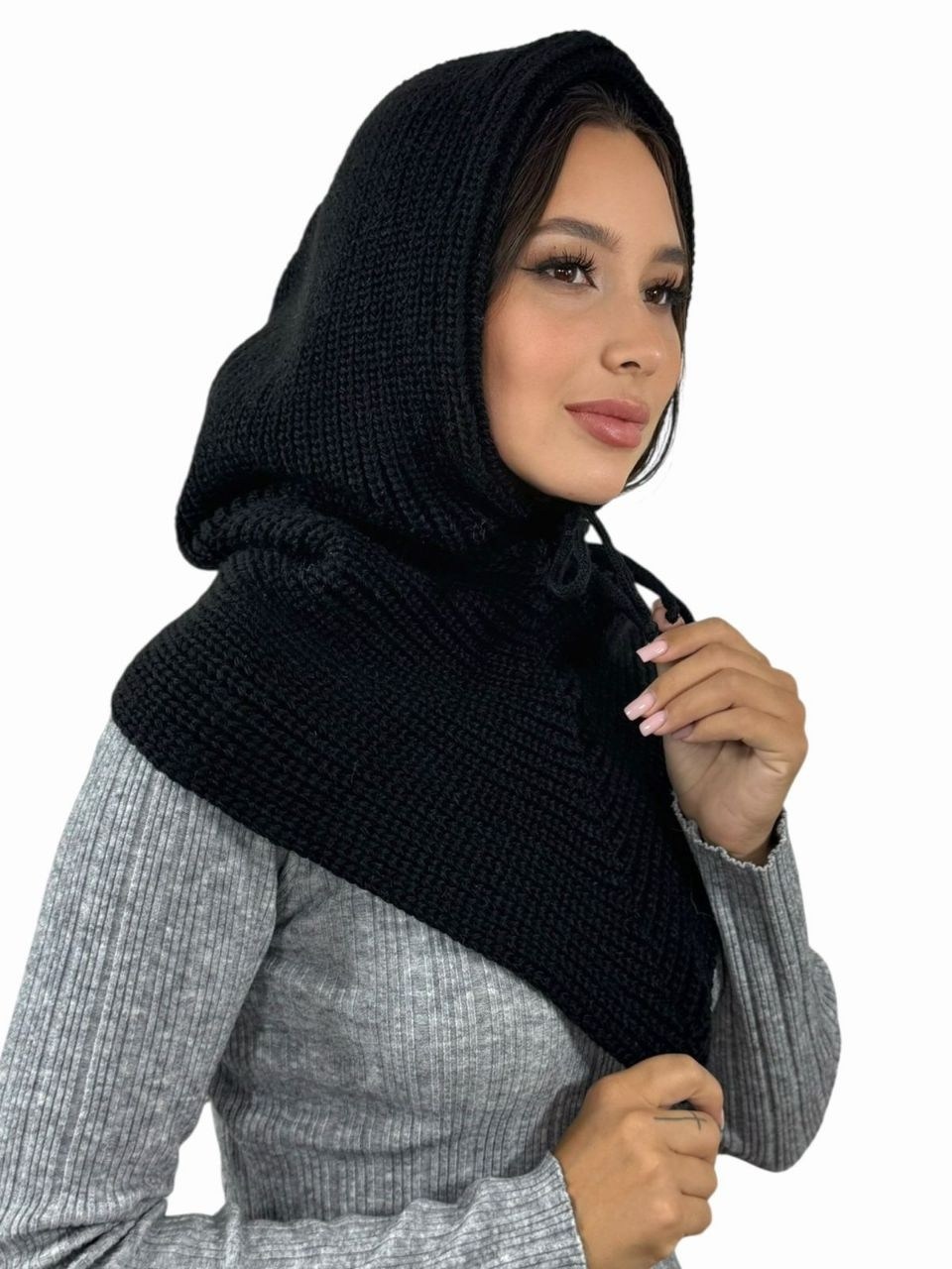 капор капюшон,капор женский,капор женский капюшон,вязаный капор,женский вязаный капор