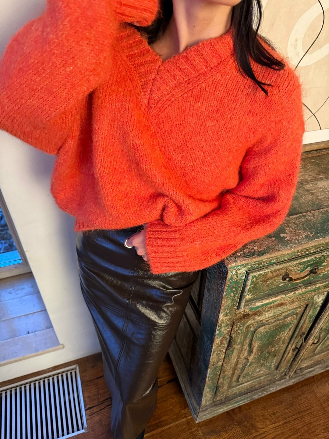 джемпер,свитер джемпер,вязаный свитер,джемпер оверсайз,оранжевый свитер
