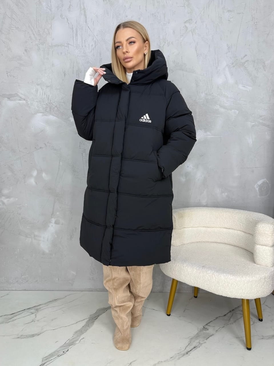 зимние куртки,зимняя куртка adidas,пуховик женский adidas,куртка женская,пуховик adidas