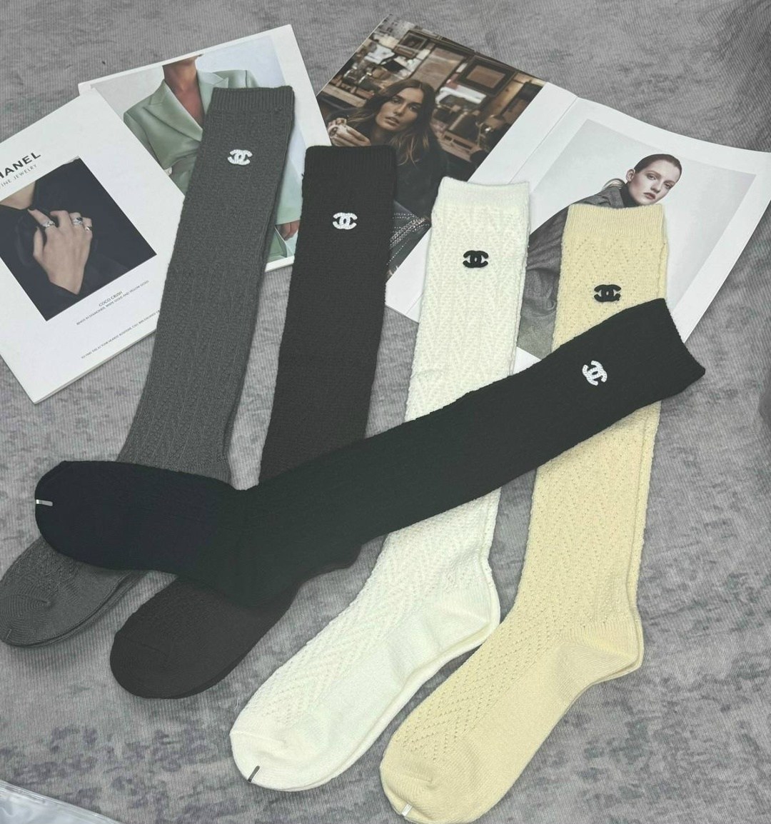модные носки,носки шанель,носки женские,носки chanel,носки мода