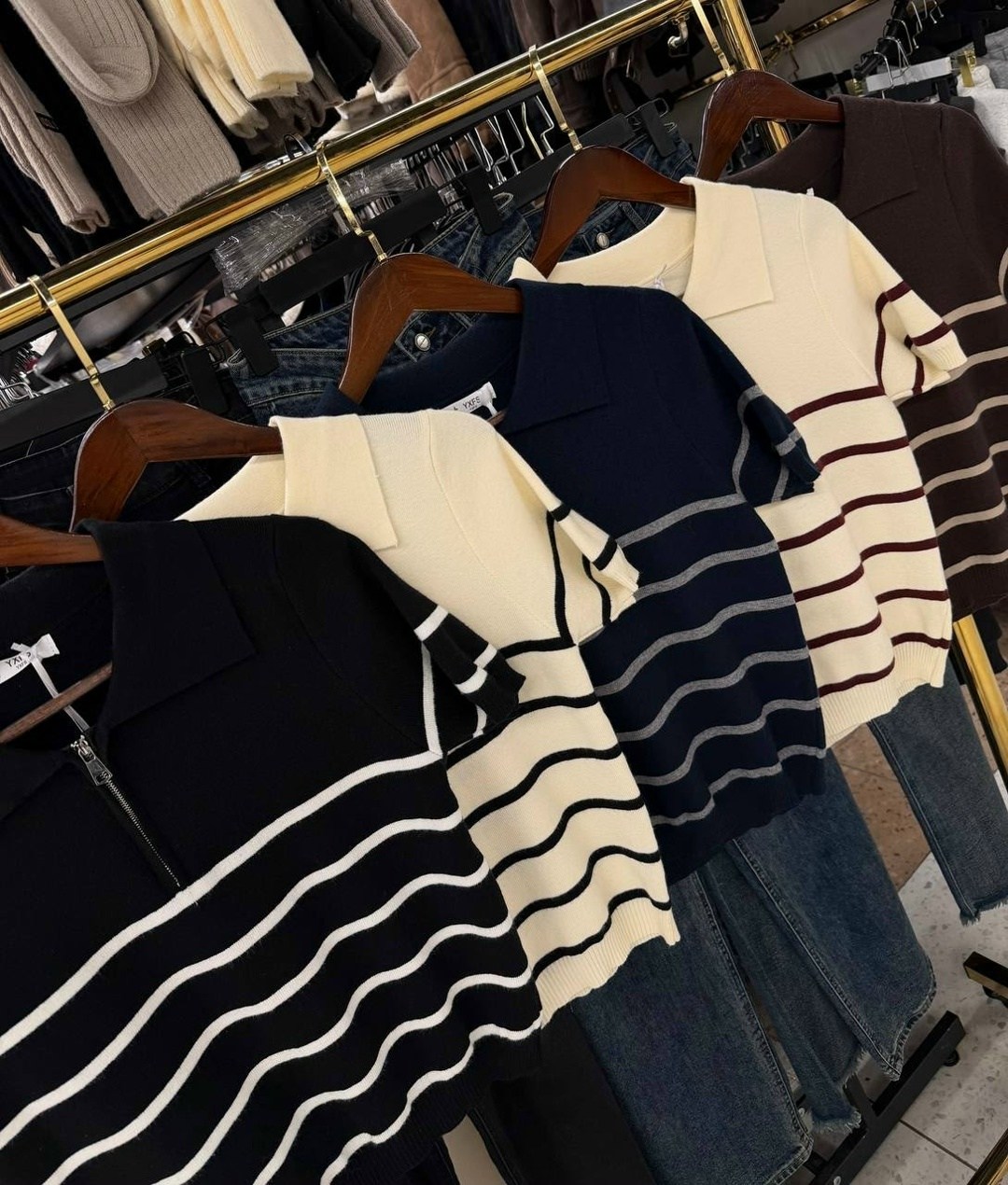 женская кофта,поло кофта,свитер в полоску,поло в полоску с коротким рукавом,кофточка