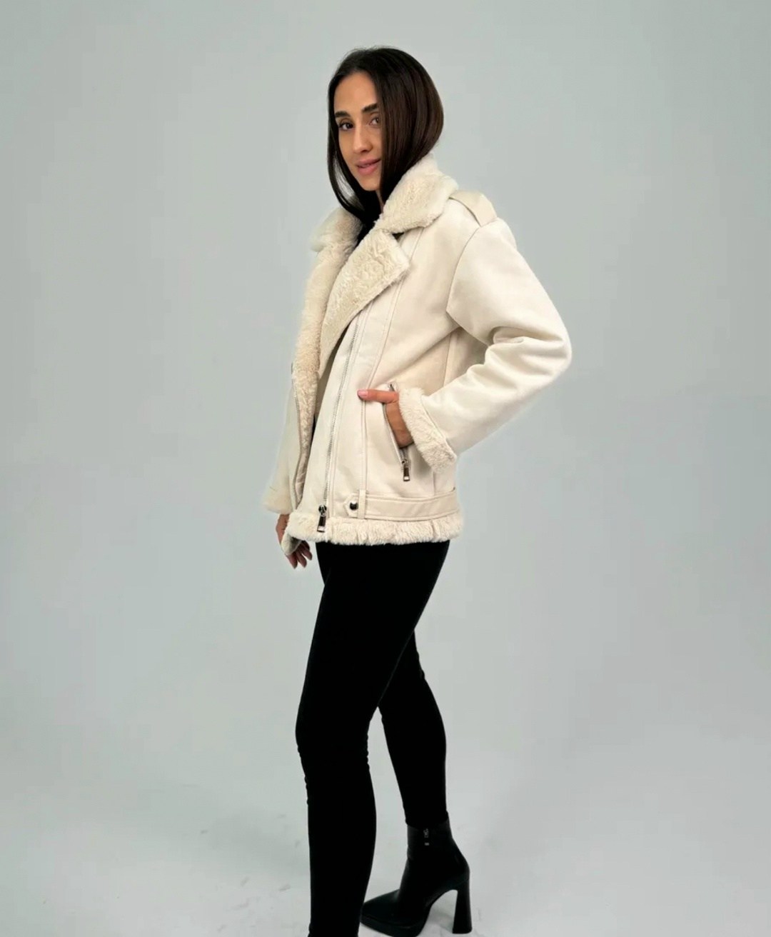женская дубленка,белая дубленка,каляев дубленка авиатор,дубленка женская авиатор,дубленка авиатор зара