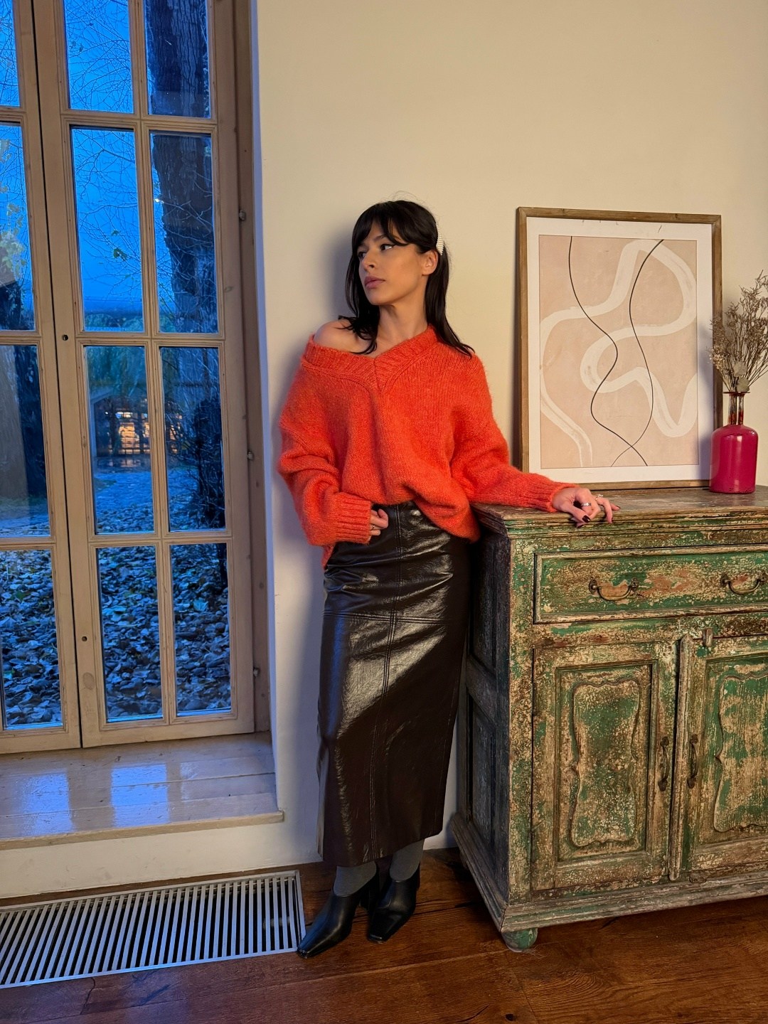 джемпер,свитер джемпер,вязаный свитер,джемпер оверсайз,оранжевый свитер