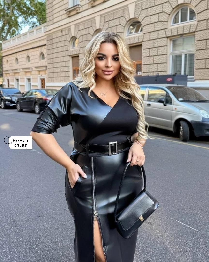 женское платье больших размеров,платье из экокожи для полных женщин,платье большие размеры,платье из экокожи,платье для полных девушек