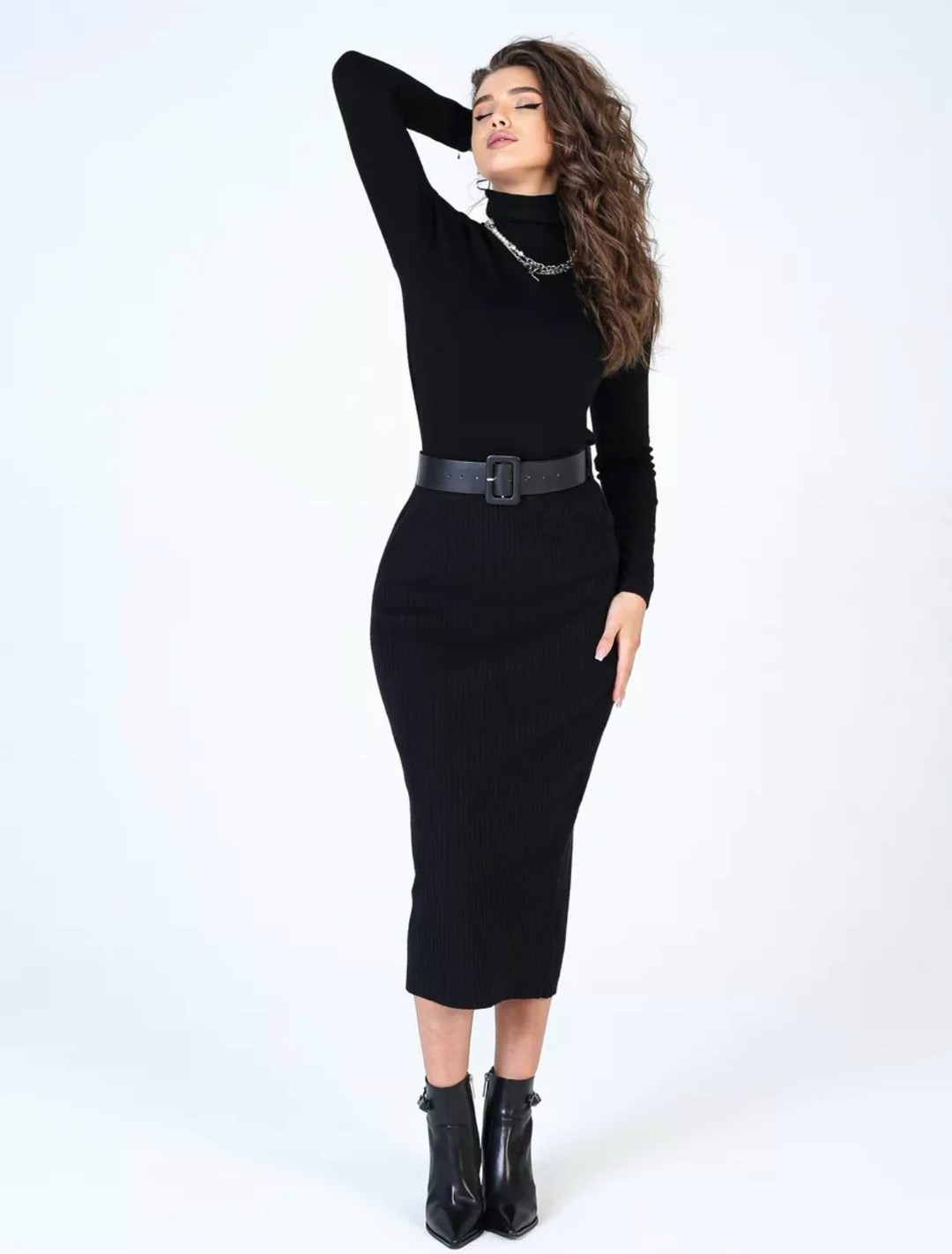юбка трикотажная черная,юбка миди черная,трикотажная юбка,трикотажная юбка карандаш,трикотажная юбка миди