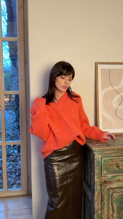 оранжевый свитер,свитер джемпер,джемпер,джемпер оверсайз,свитер кофта оверсайз