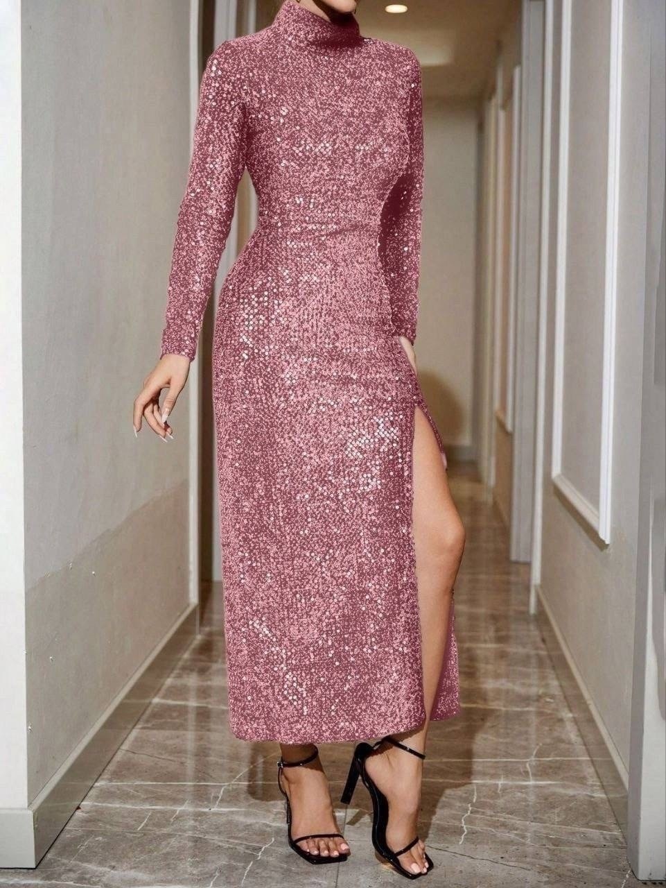 платье с высоким разрезом,вечернее платье,платья роскошные,женское платье с блестками,платье женские