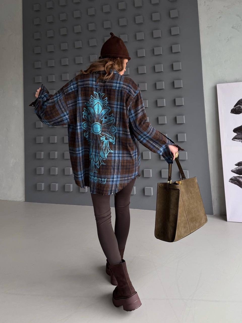 рубашка женская оверсайз в клетку,теплая рубашка оверсайз в клетку,женская рубашка в клетку,рубашка женская в клетку оверсайз теплая