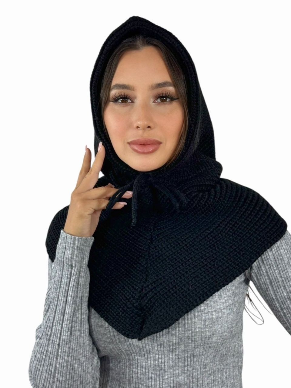 капор капюшон,капор женский,капор женский капюшон,вязаный капор,женский вязаный капор