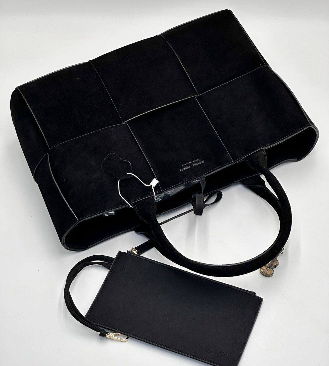 сумка женская bottega veneta,черная замшевая сумка боттега,сумка замшевая,сумка тоут bottega veneta,сумка