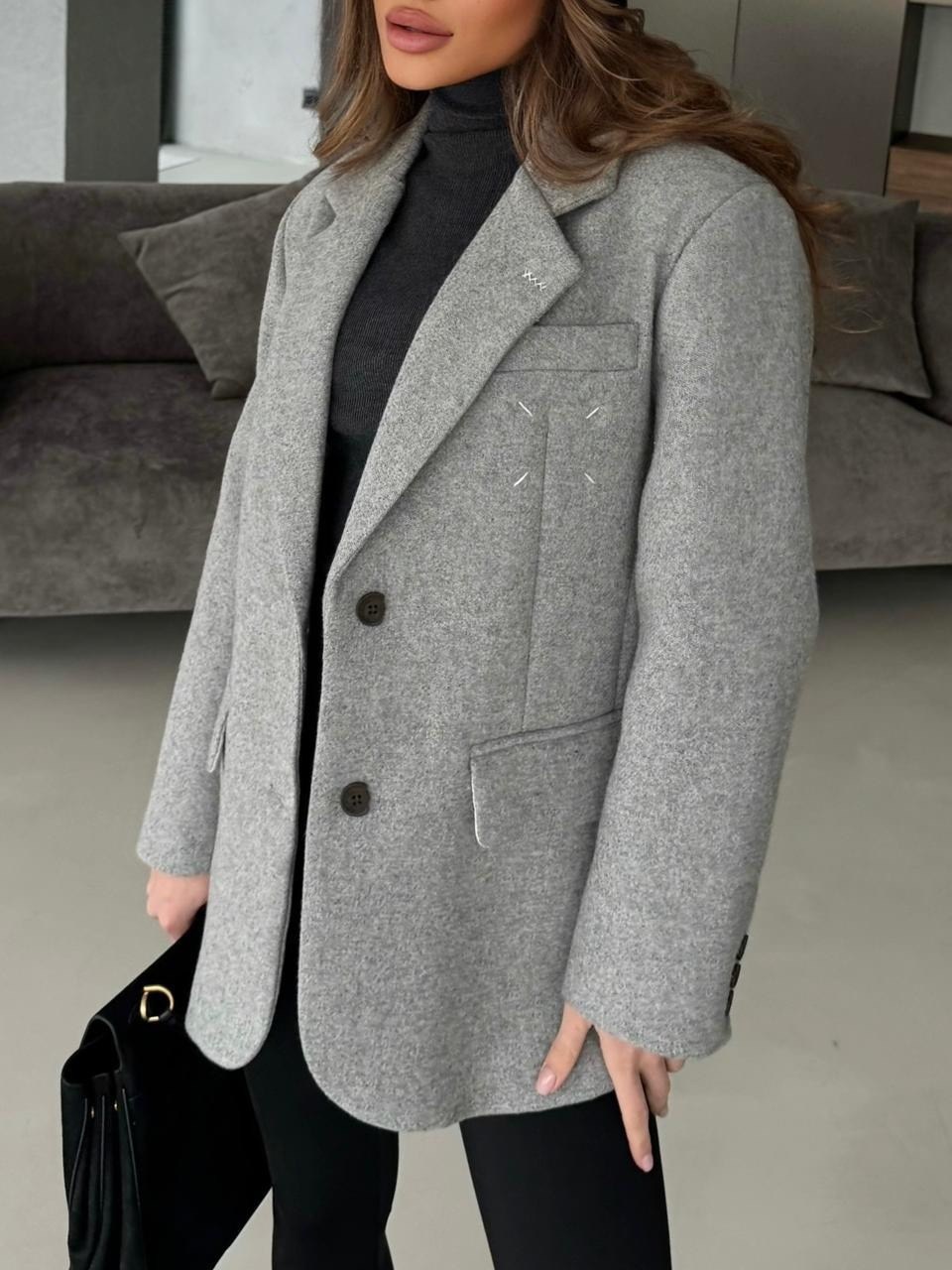 пальто пиджак женский,пальто пиджак,серое пальто,полупальто оверсайз,пальто короткие