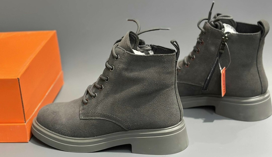 ,серые ботинки,женские ботинки,зимние ботинки замшевые серые,серые замшевые ботинки женские