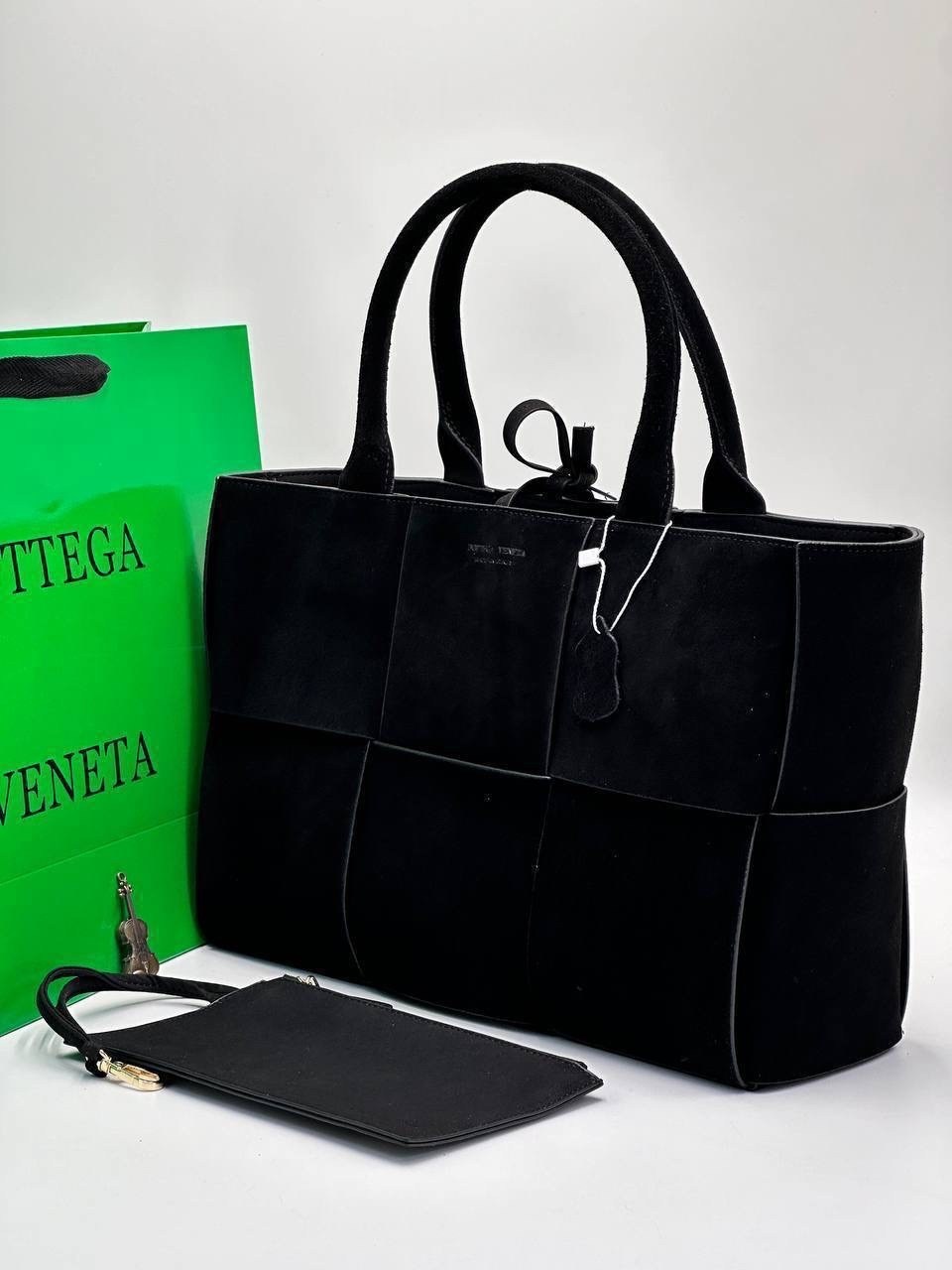 сумка женская bottega veneta,черная замшевая сумка боттега,сумка замшевая,сумка тоут bottega veneta,сумка