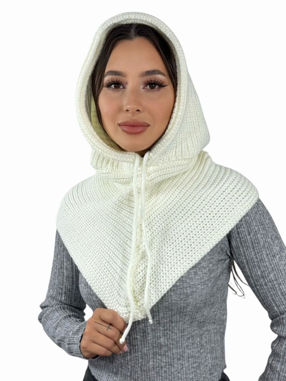 капор капюшон,капор женский,капор женский капюшон,вязаный капор,женский вязаный капор