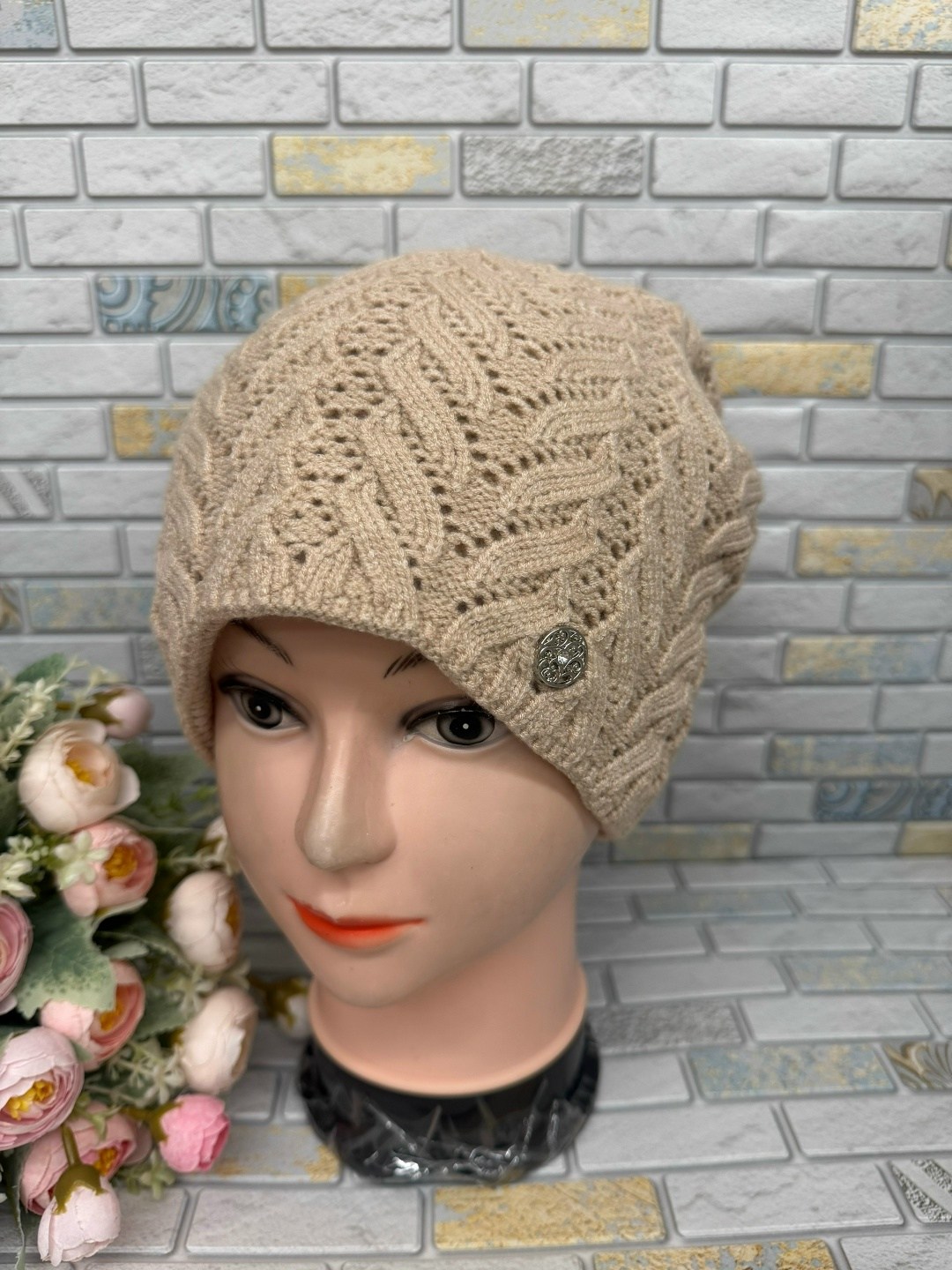 шапка женская вязаная,шапка женская,шапка вязаная,шапка для женщин,шапки комплект