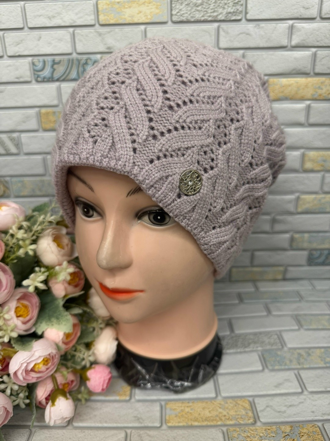 шапка женская вязаная,шапка женская,шапка вязаная,шапка для женщин,шапки комплект