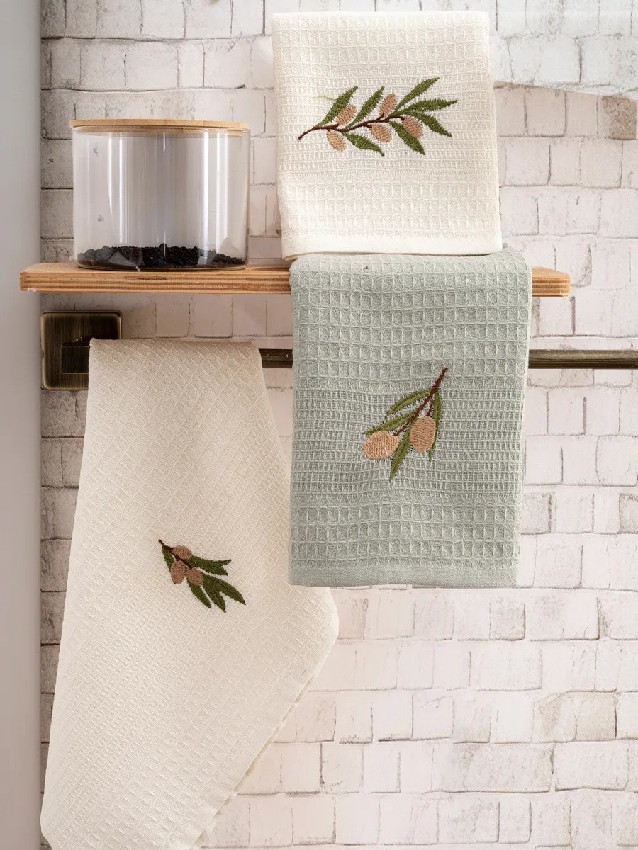 набор кухонных вафельных полотенец atlasplus,набор вафельных кухонных полотенец,набор кухонные полотенец,набор полотенец для кухни,кухонное полотенце