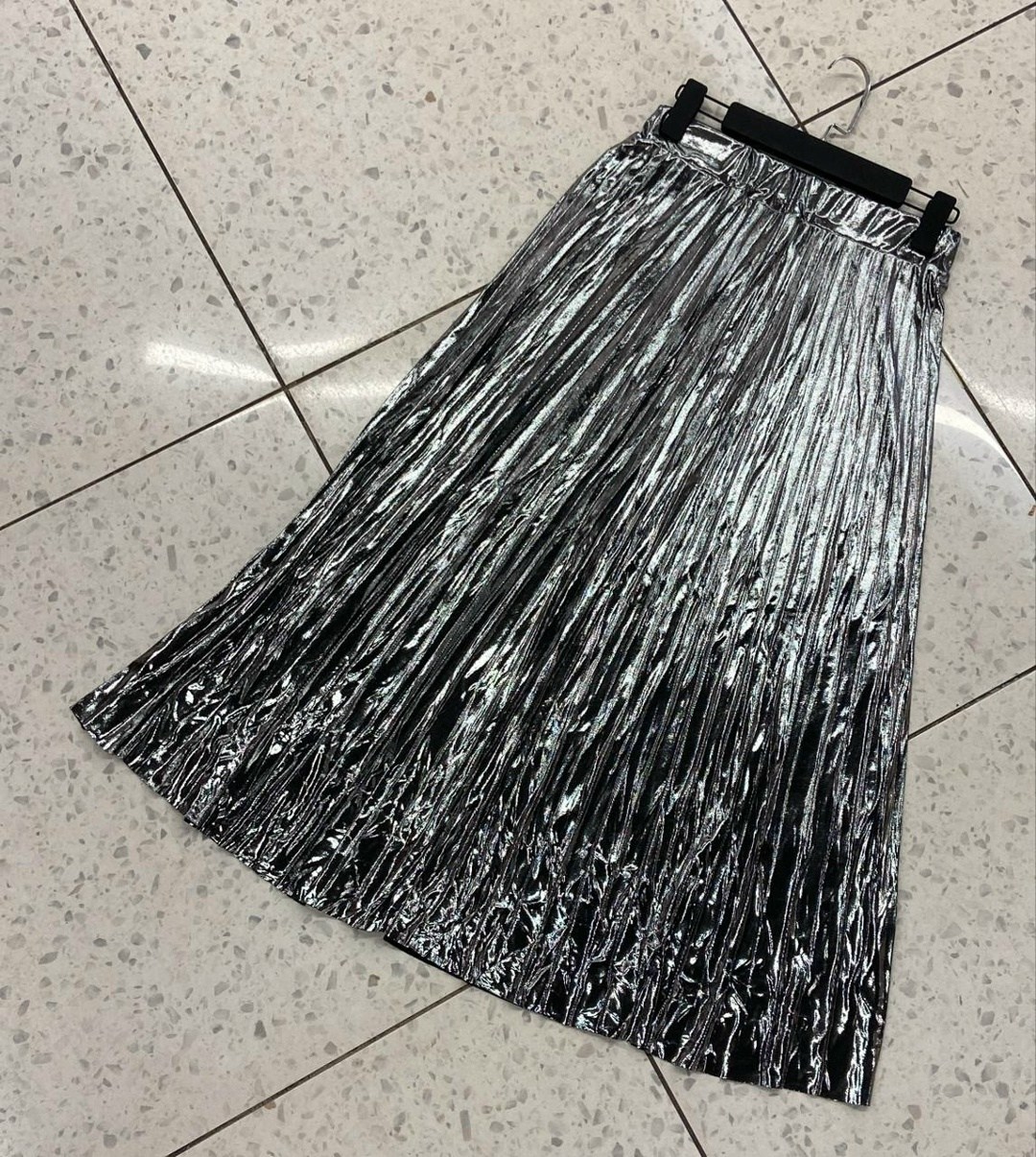 юбка плиссе металлик,женская плиссированная юбка с металлическим,плиссированная юбка,женская плиссированная юбка,плиссированная юбка цвета металлик