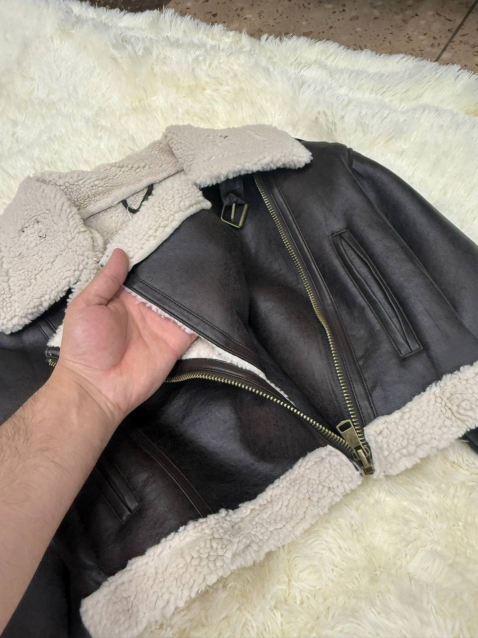 дубленка укороченная,дубленка укороченная женская,женская укороченная куртка из искусственной кожи,женская короткая куртка из искусственной кожи,aftf basic дубленка