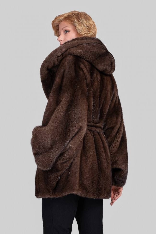 шуба норковая летучая мышь,шуба норковая коричневая с капюшоном,норковые шубы,норковая шуба летучая мышь с капюшоном,шуба летучая мышь из норки с капюшоном