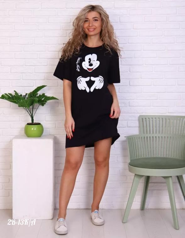 туника женская,микки маус на черной футболке,футболка с микки маус,футболка женская микки,футболка женская