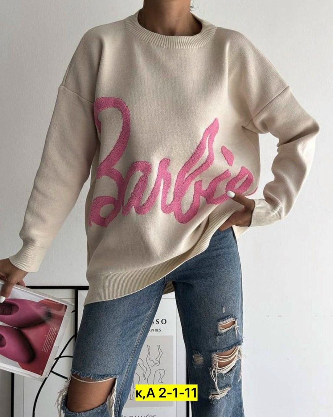 свитер с надписями барби,джемпер розовый,розовый свитер,свитшот женская,стильная кофта