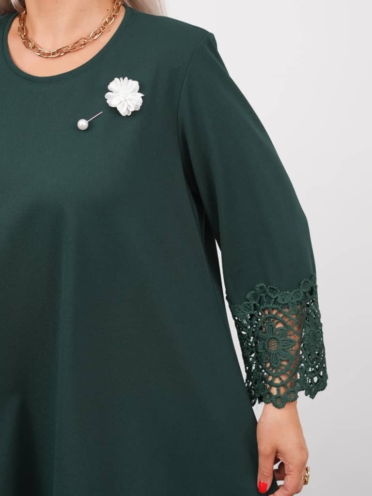 платье с кружевами,туника кружевная,туника с кружевом для полных,нарядная туника,платье туника