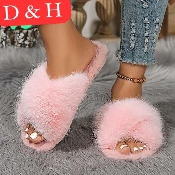 тапочки женские,тапочки модные,меховые тапочки,женские домашние тапочки,тапочки пушистые женские