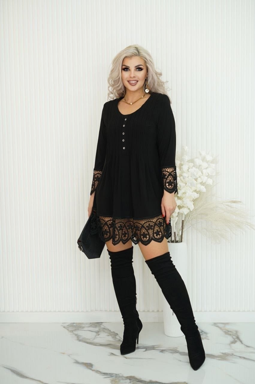 туника нарядная,туника кружевная,платье с кружевами,туника большие размеров,женская туника