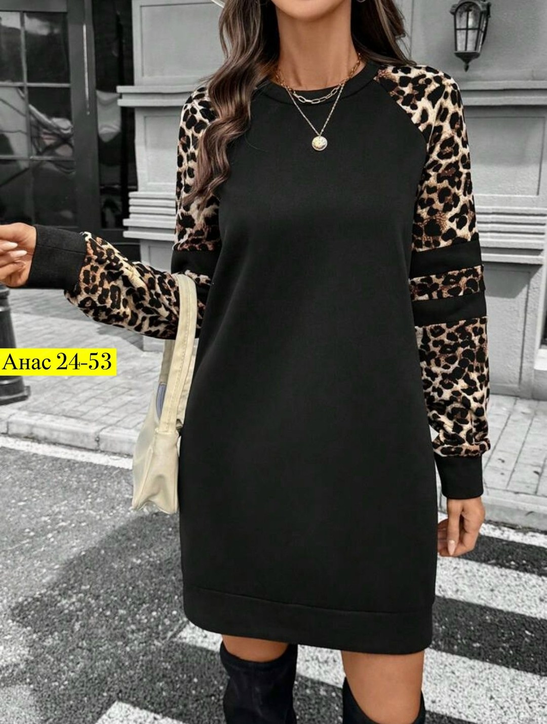 платье модное,черное платье с леопардовыми рукавами,женский платье,платье,платье стиль