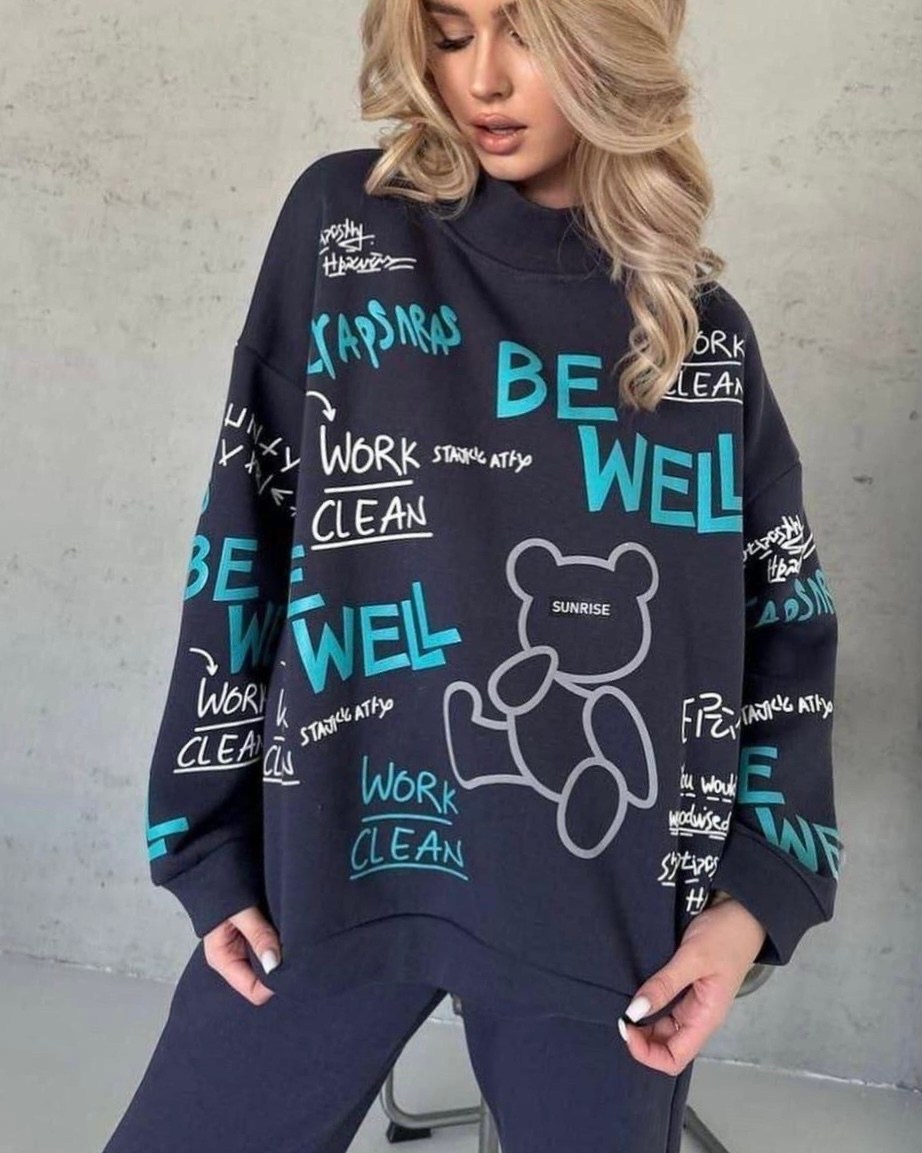 спортивные костюмы женские,женский спортивный костюм на флисе,костюм с принтом,стильные костюмы,костюм на флисе