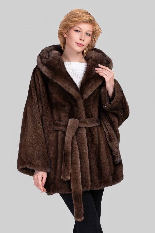 шуба норковая летучая мышь,шуба норковая коричневая с капюшоном,норковые шубы,норковая шуба летучая мышь с капюшоном,шуба летучая мышь из норки с капюшоном