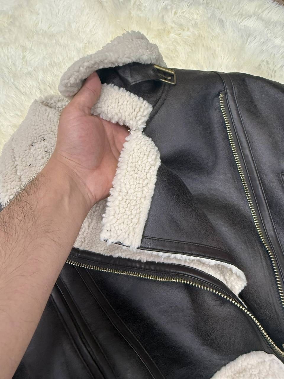 дубленка укороченная,дубленка укороченная женская,женская укороченная куртка из искусственной кожи,женская короткая куртка из искусственной кожи,aftf basic дубленка