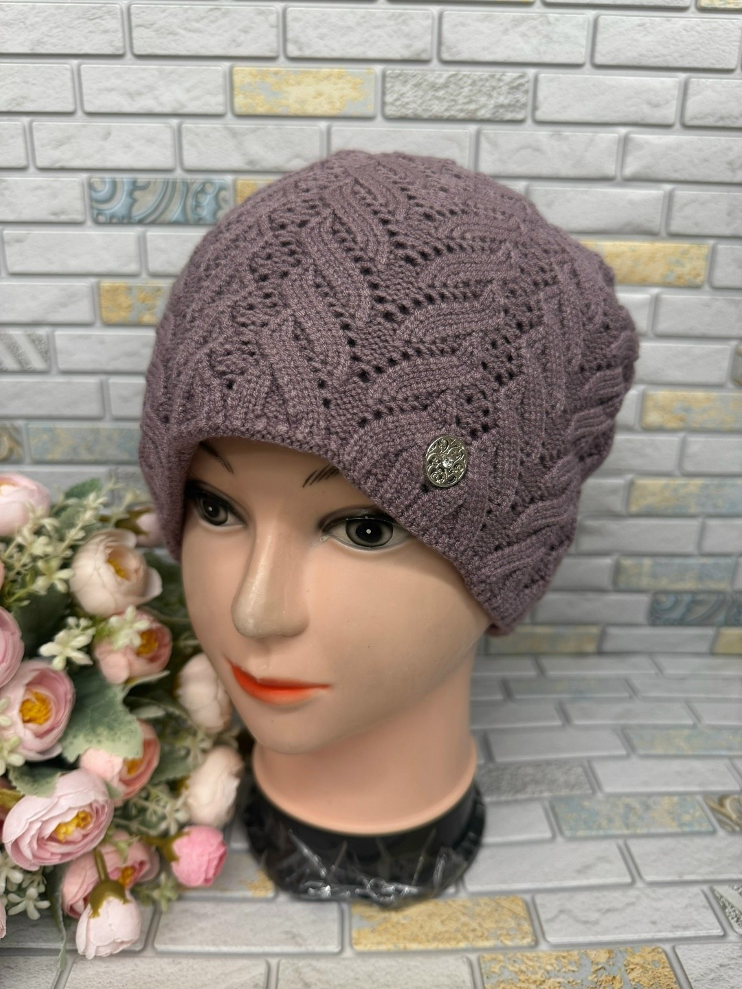 шапка женская вязаная,шапка женская,шапка вязаная,шапка для женщин,шапки комплект