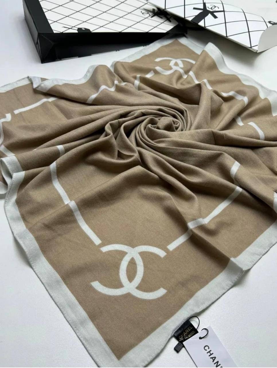 палантин chanel,палантин шанель,новинки платок,платок chanel,шарфы для женщин