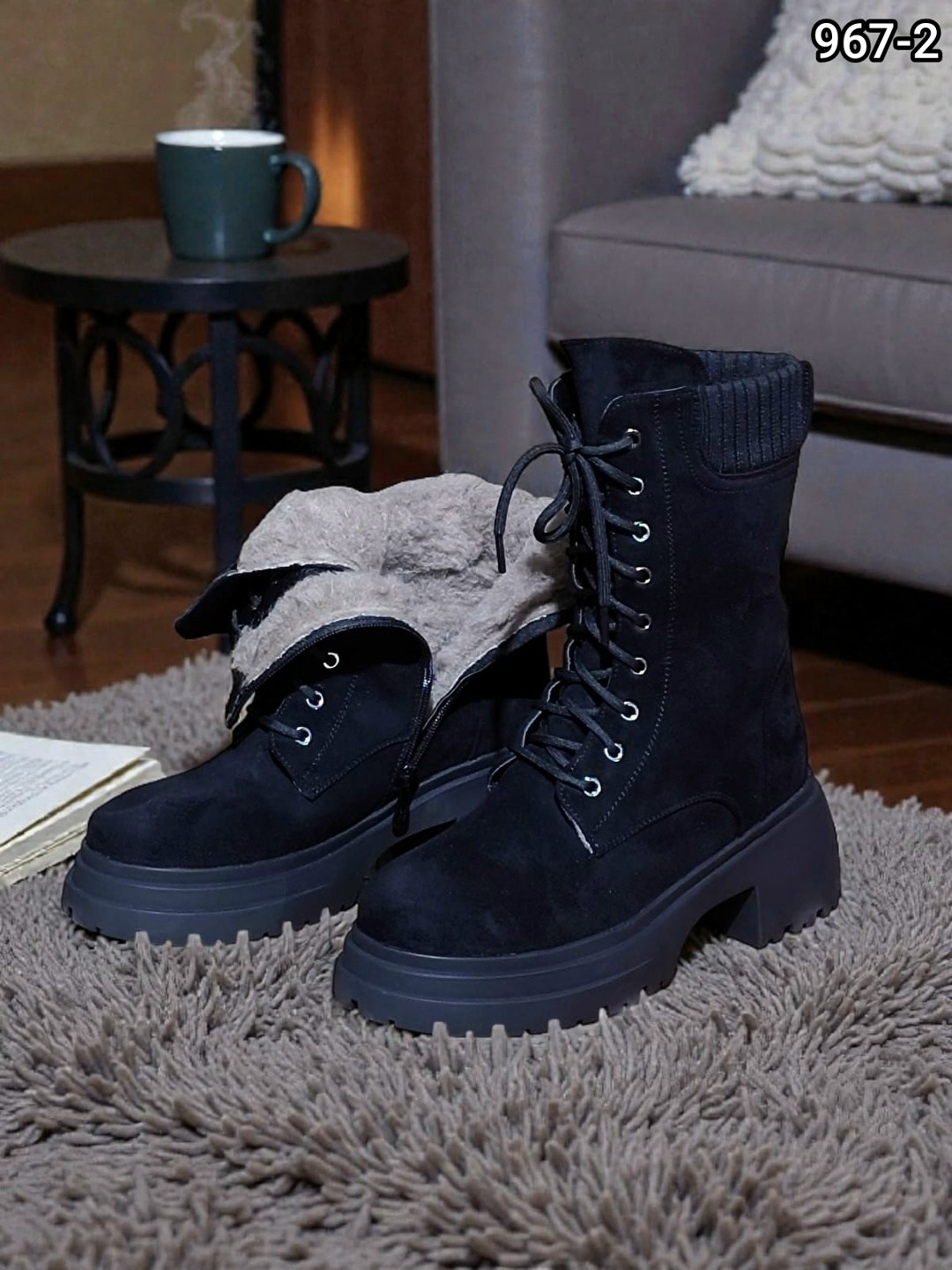 ботинки женские,ботинка женские зимние, женская зимняя,ботинки женские замшевые 81602,