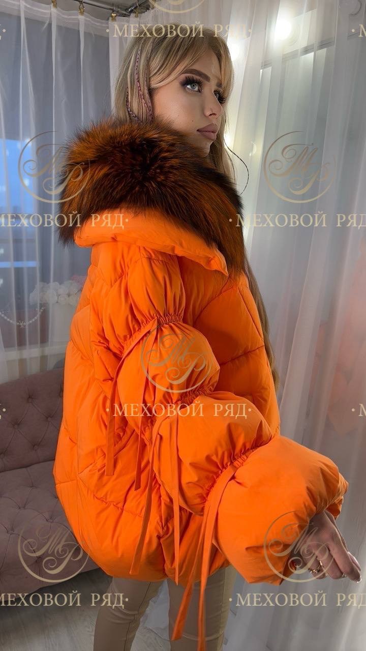 стильные пуховики,пуховики с мехом,пуховик,оранжевый пуховик,меховая куртка