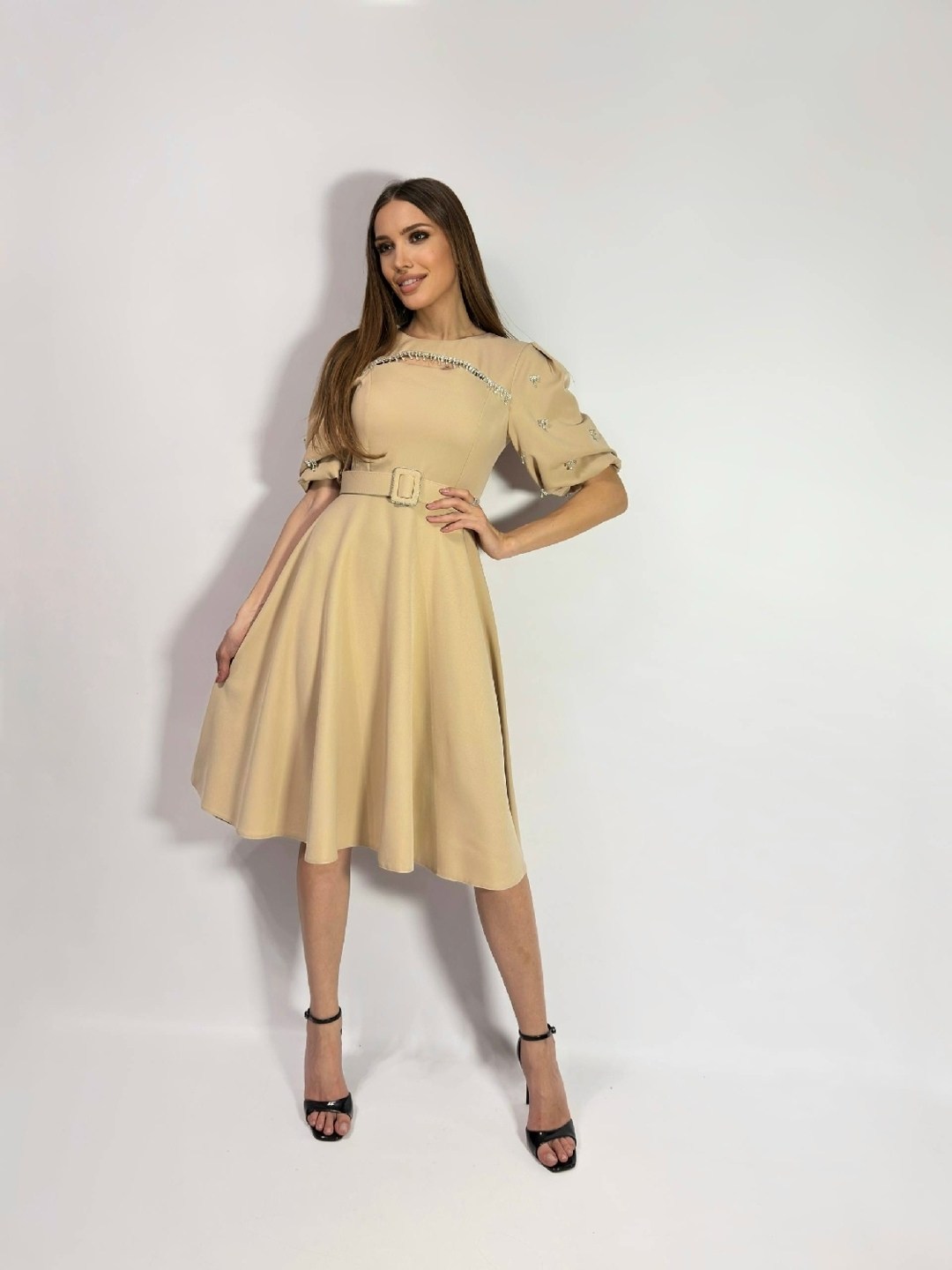 платье,платье с поясом,платье женская,платье креп,платье с юбкой