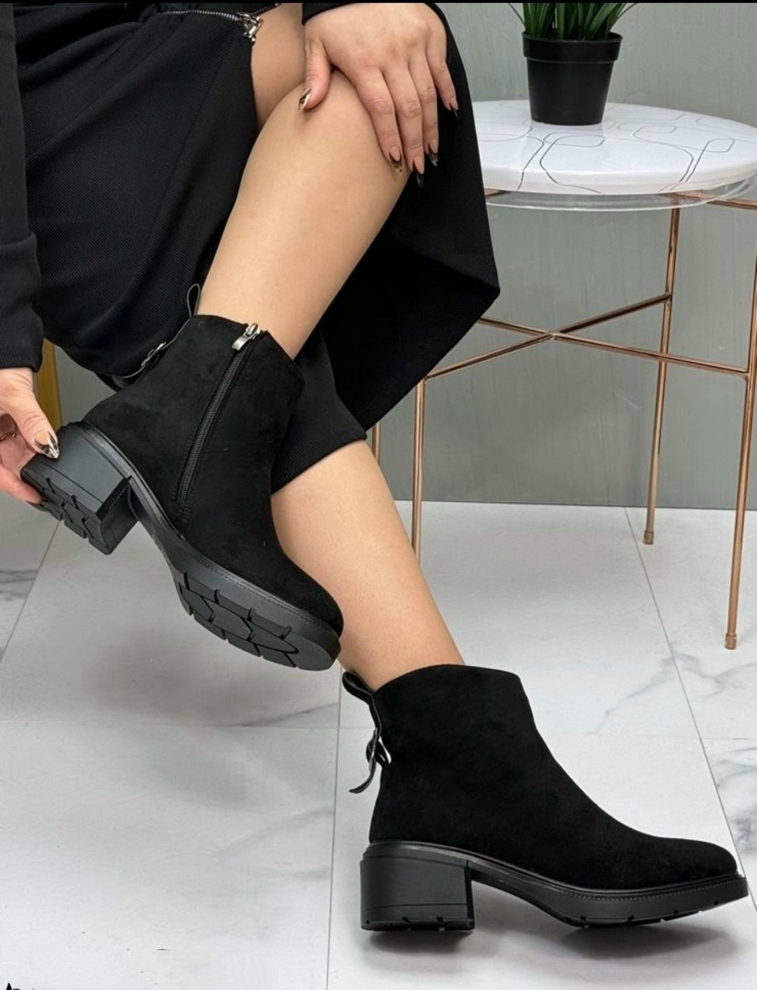 ,ботильоны женские,юничел замшевые зимние ботинки,женские ботинки, женская