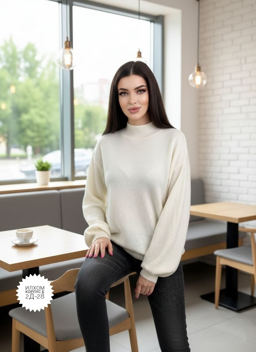 свитера женские,свитер джемпер кашемировый оверсайз,кофта женская,свитер джемпер,свитер джемпер с горлом кашемировый оверсайз