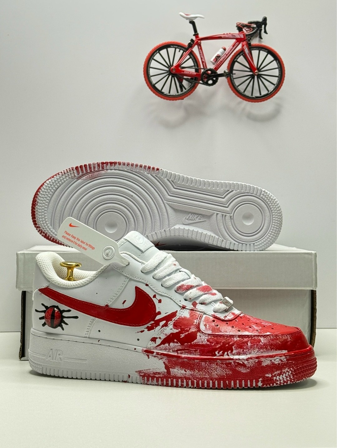 кросcовки nike air force 1,nike air force 1 blood custom,кроссовки,nike air force 1,nike air force 1 custom