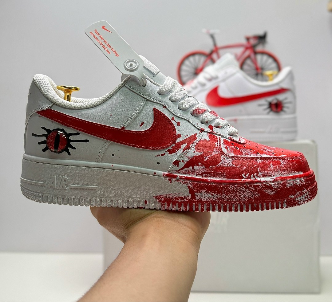 кросcовки nike air force 1,nike air force 1 blood custom,кроссовки,nike air force 1,nike air force 1 custom
