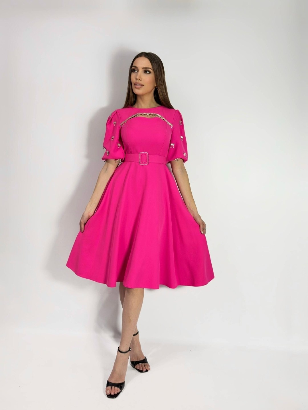 платье,платье с поясом,платье женская,платье креп,платье с юбкой