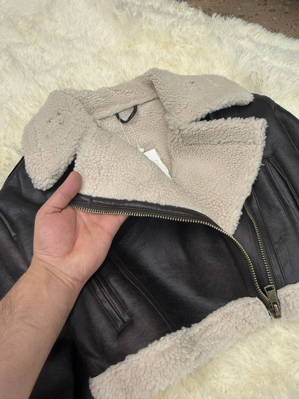 дубленка укороченная,дубленка укороченная женская,женская укороченная куртка из искусственной кожи,женская короткая куртка из искусственной кожи,aftf basic дубленка