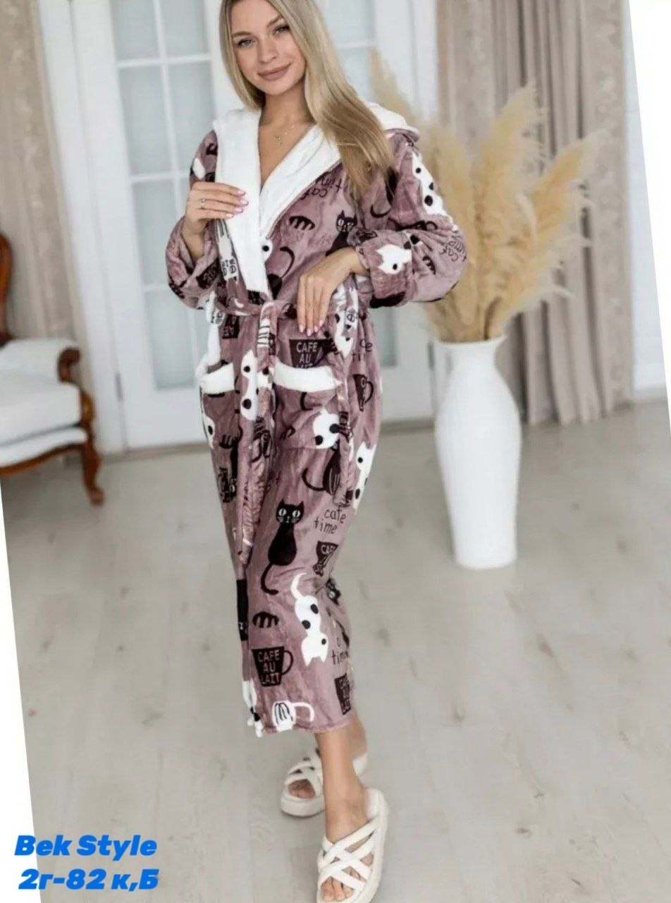 халат женский домашний,женский халат,халат женский домашний теплый,кошка в халате,халат женский махровый домашний