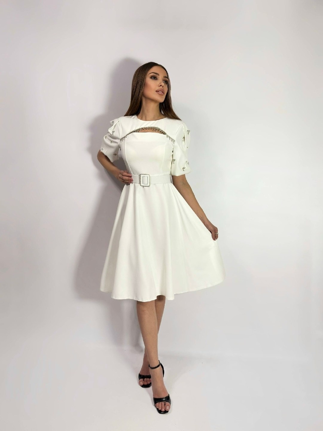 платье,платье с поясом,платье женская,платье креп,платье с юбкой