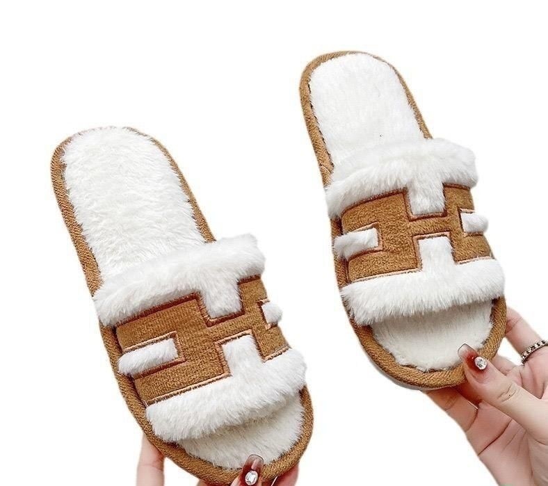 меховые шлепанцы эрмес,,замшевые шлепанцы hermes,тапочки женские,тапочки hermes