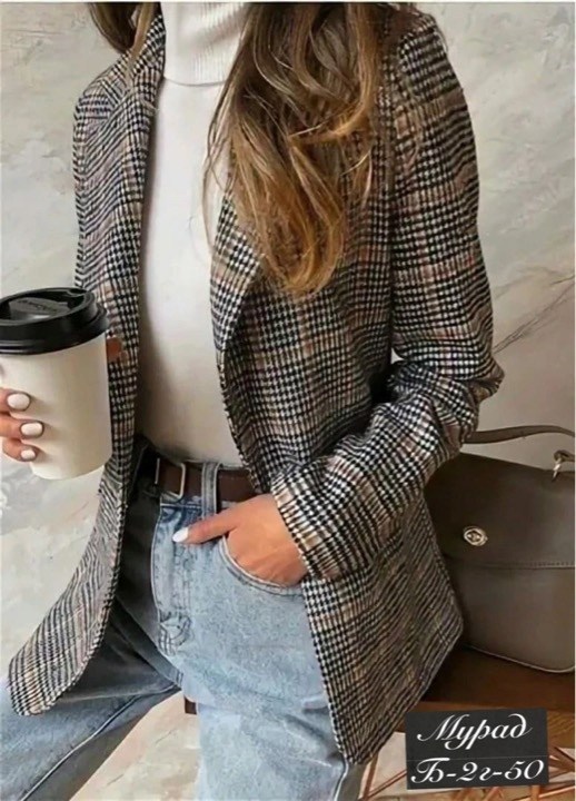 пиджак в клетку женский,пиджак в клетку,пиджак женский в клетку удлиненный,жакет женский пиджак в клетку,пиджак теплый удлиненный